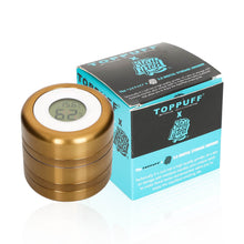 Load image into Gallery viewer, TOPPUFF Digital Display Aluminum Alloy Herb Grinder, 4 Lay Ø 63 Smoker Grinder, Premium Portable Tobacco Grinder