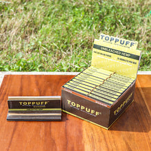 Load image into Gallery viewer, TOPPUFF Yellow Rolling Paper with Rolling Tips, King Size Slim Cigarette Rolling Paper, Slow Burning Rolling Papers, 32 PCS / Pack 24 Packs / Box