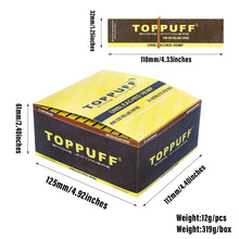 Load image into Gallery viewer, TOPPUFF Yellow Rolling Paper with Rolling Tips, King Size Slim Cigarette Rolling Paper, Slow Burning Rolling Papers, 32 PCS / Pack 24 Packs / Box