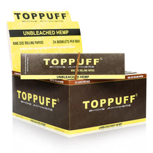 Load image into Gallery viewer, TOPPUFF Yellow Rolling Paper with Rolling Tips, King Size Slim Cigarette Rolling Paper, Slow Burning Rolling Papers, 32 PCS / Pack 24 Packs / Box