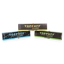 Load image into Gallery viewer, TOPPUFF Yellow Rolling Paper with Rolling Tips, King Size Slim Cigarette Rolling Paper, Slow Burning Rolling Papers, 32 PCS / Pack 24 Packs / Box