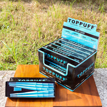 Load image into Gallery viewer, TOPPUFF Blue King Size Pre Rolled Cones, Natural Rolling Cones With Tips, Slow Burning Pre Rolled Rolling Paper, 40 PCS / Pack 12 Packs / Box