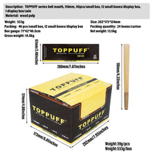 Load image into Gallery viewer, TOPPUFF Green King Size Pre Rolled Cones, Natural Rolling Cones With Tips, Slow Burning Pre Rolled Rolling Paper, 40 PCS / Pack 12 Packs / Box