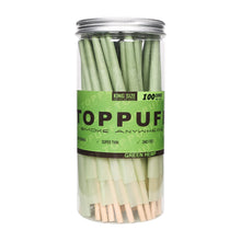 Load image into Gallery viewer, TOPPUFF Green King Size Pre Rolled Cones, Natural Rolling Cones With Tips, Slow Burning Pre Rolled Rolling Paper, 100 PCS / Pack