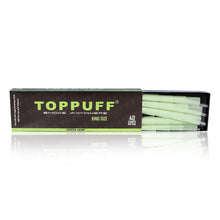 Load image into Gallery viewer, TOPPUFF Green King Size Pre Rolled Cones, Natural Rolling Cones With Tips, Slow Burning Pre Rolled Rolling Paper, 40 PCS / Pack 12 Packs / Box