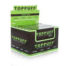 Load image into Gallery viewer, TOPPUFF Green King Size Pre Rolled Cones, Natural Rolling Cones With Tips, Slow Burning Pre Rolled Rolling Paper, 40 PCS / Pack 12 Packs / Box