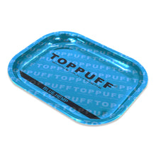 Load image into Gallery viewer, TOPPUFF Tinplate Rolling Tray, 7” x 5.5” Size Rolling Paper Tray, Smooth Rounded Edge Cigarette Rolling Tray