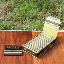 Load image into Gallery viewer, TOPPUFF Yellow Rolling Paper, 1 1/4 Size Slim Cigarette Rolling Paper, Slow Burning Rolling Papers, 50 PCS / Pack 25 Packs / Box