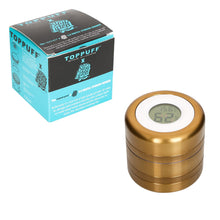 Load image into Gallery viewer, TOPPUFF Digital Display Aluminum Alloy Herb Grinder, 4 Lay Ø 63 Smoker Grinder, Premium Portable Tobacco Grinder