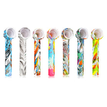 Load image into Gallery viewer, TOPPUFF Screw Plastic Bong & Glass Oil Rig, Screw Plastic Smoking Pipe Suit Ø 28 Bottle, 148 mm Acrylic Plastic Bong, 12 PCS / Box