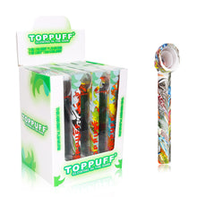 Load image into Gallery viewer, TOPPUFF Screw Plastic Bong & Glass Oil Rig, Screw Plastic Smoking Pipe Suit Ø 28 Bottle, 148 mm Acrylic Plastic Bong, 12 PCS / Box