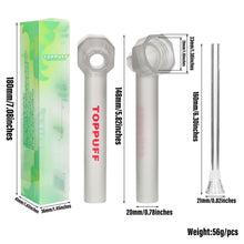 Load image into Gallery viewer, TOPPUFF Screw Plastic Bong & Glass Oil Rig, Screw Plastic Smoking Pipe Suit Ø 28 Bottle, 148 mm Acrylic Plastic Bong, 12 PCS / Box