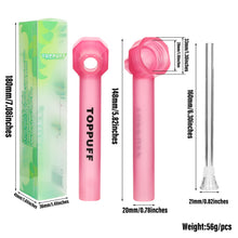 Load image into Gallery viewer, TOPPUFF Screw Plastic Bong & Glass Oil Rig, Screw Plastic Smoking Pipe Suit Ø 28 Bottle, 148 mm Acrylic Plastic Bong, 12 PCS / Box