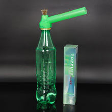 Load image into Gallery viewer, TOPPUFF Screw Plastic Bong & Glass Oil Rig, Screw Plastic Smoking Pipe Suit Ø 28 Bottle, 148 mm Acrylic Plastic Bong, 12 PCS / Box