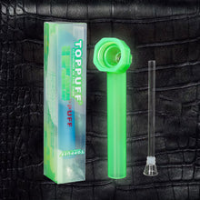 Load image into Gallery viewer, TOPPUFF Screw Plastic Bong & Glass Oil Rig, Screw Plastic Smoking Pipe Suit Ø 28 Bottle, 148 mm Acrylic Plastic Bong, 12 PCS / Box