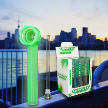 Load image into Gallery viewer, TOPPUFF Screw Plastic Bong & Glass Oil Rig, Screw Plastic Smoking Pipe Suit Ø 28 Bottle, 148 mm Acrylic Plastic Bong, 12 PCS / Box