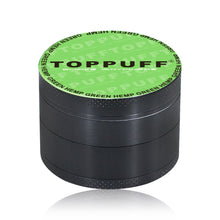 Load image into Gallery viewer, TOPPUFF Zinc Alloy Herb Grinder with Green Lid Cover, 4 Lay Ø 50 Smoker Grinder, Premium Portable Tobacco Grinder, 12 PCS/ Box