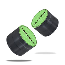Load image into Gallery viewer, TOPPUFF Zinc Alloy Herb Grinder with Green Lid Cover, 4 Lay Ø 50 Smoker Grinder, Premium Portable Tobacco Grinder, 12 PCS/ Box