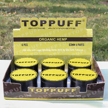 Load image into Gallery viewer, TOPPUFF Zinc Alloy Herb Grinder with Yellow Lid Cover, 4 Lay Ø 63 Smoker Grinder, Premium Portable Tobacco Grinder, 6 PCS/ Box