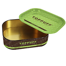 Load image into Gallery viewer, TOPPUFF Smell Proof Metal Tin with Green Metal Rolling Tray, 180 x 140 x 44 mm Storage Case, Portable Tinplate Storage Box